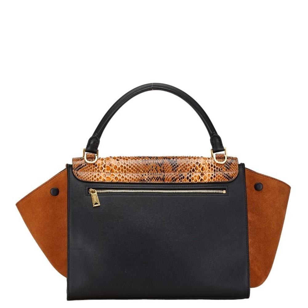 Celine Trapeze Python Shoulder Bag 2way Black - image 4
